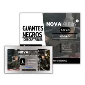 GUANTES DE VINILO NEGRO 4.5GR